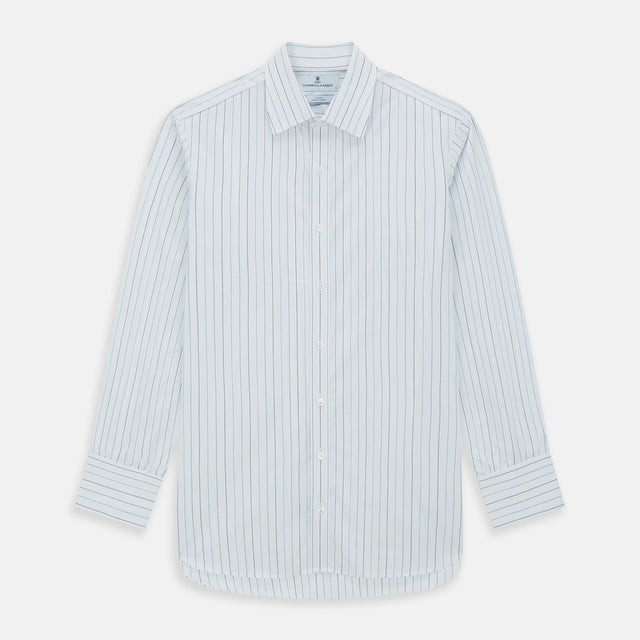 Blue Wide Pinstripe Mayfair Shirt