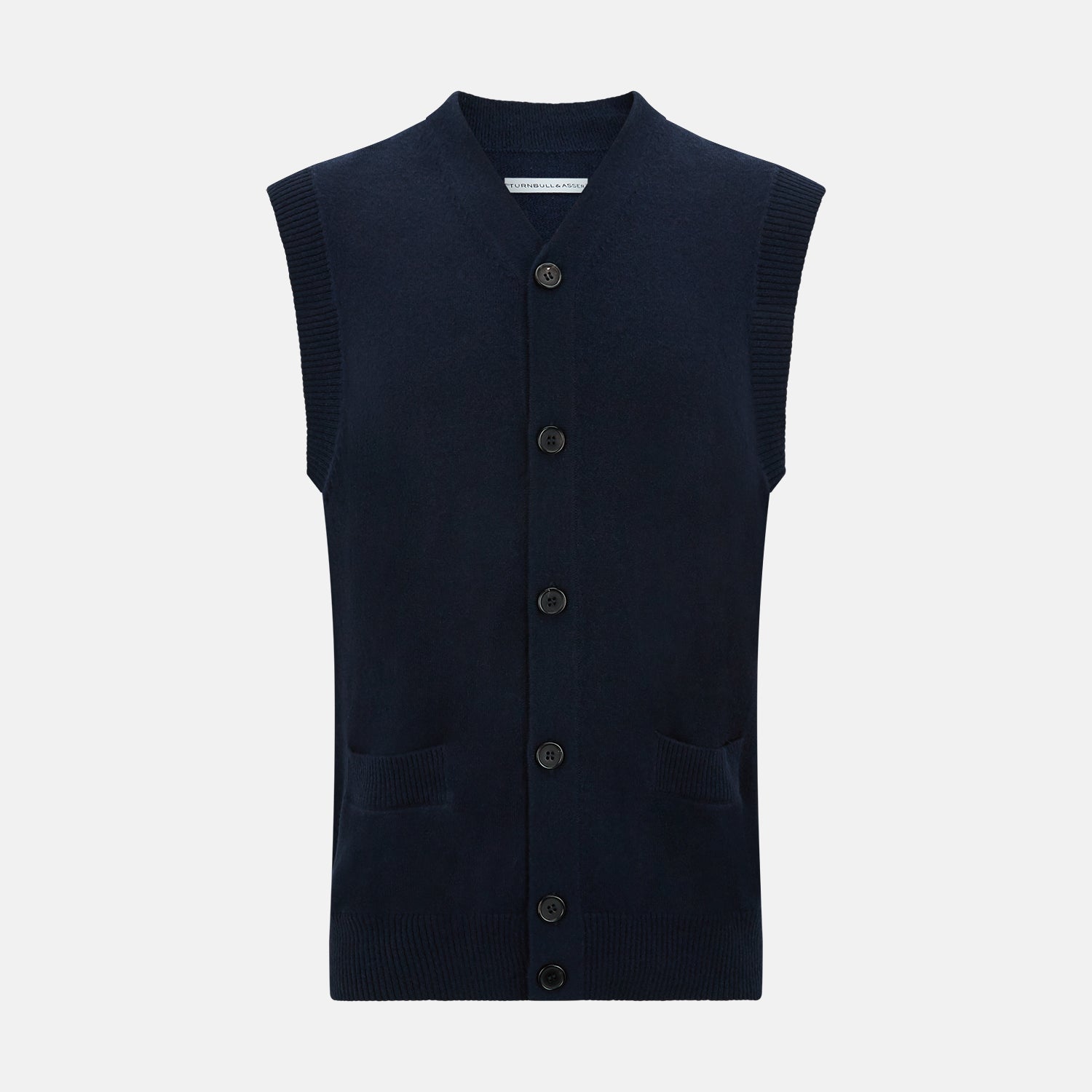 Cashmere V Neck Sleeveless Cardigan