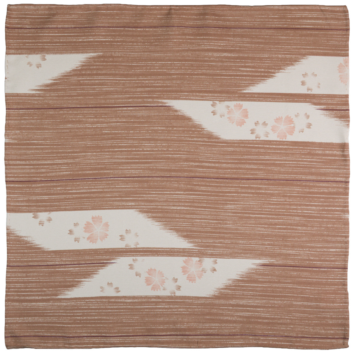 Vintage Kimono Silk Pocket Square Hazelnut