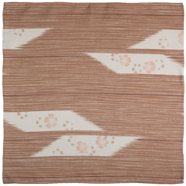 Vintage Kimono Silk Pocket Square - Hazelnut