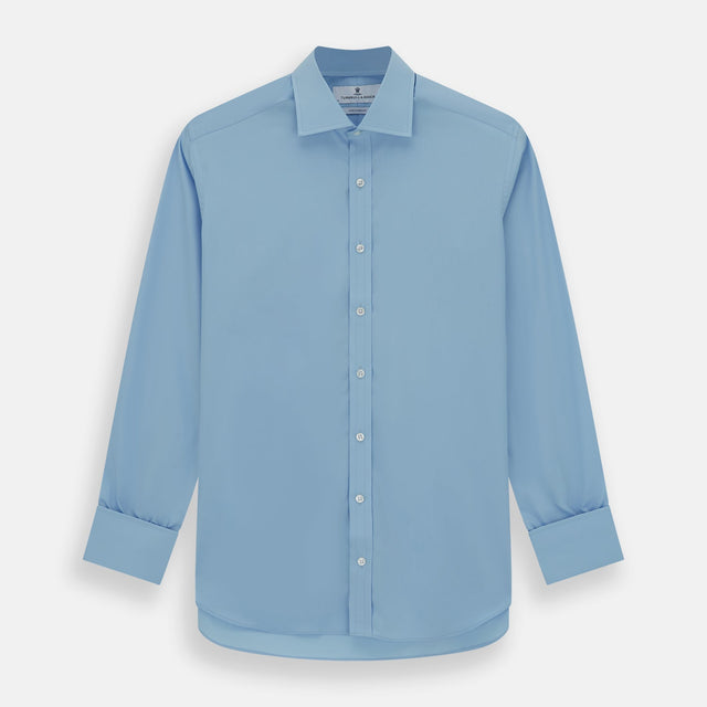 Dr. No Blue Cotton Shirt With Cocktail Cuff As Seen On James Bond