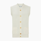 Fine Merino V Neck Sleeveless Cardigan