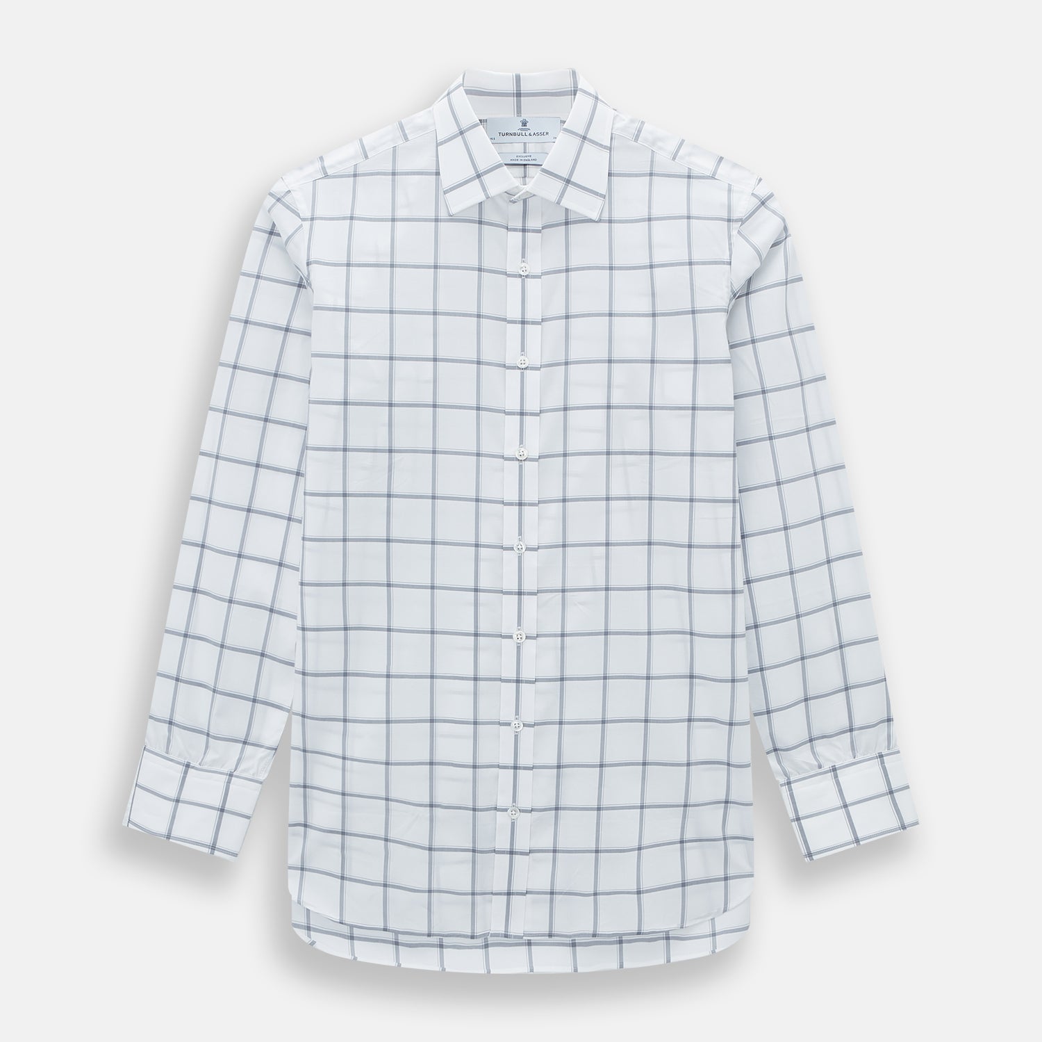Grey Grid Check Mayfair Shirt