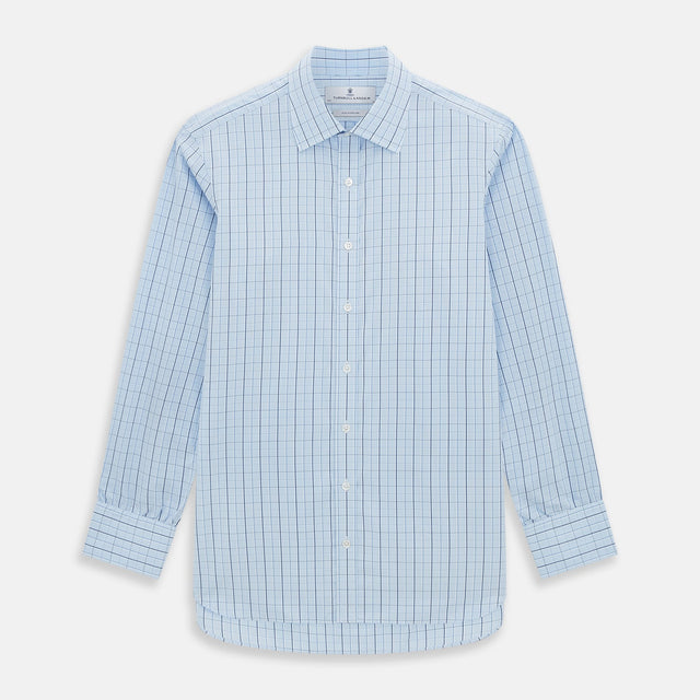 Navy and Blue Combination Check Mayfair Shirt