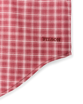 Twin Lakes Short Sleeve Sport Shirt - Brick / Cream Plaid