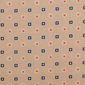 Floral Printed Silk Bespoke Tie Beige