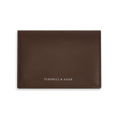 Dark Brown Leather Bi Fold Card Holder