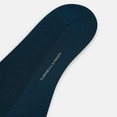 Petrol Micro Knit Long Socks