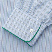 And Green Stripe Poplin Cotton Nightshirt