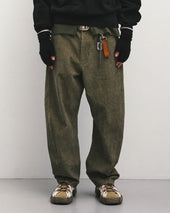 Cinch Back Curved Pants Corduroy