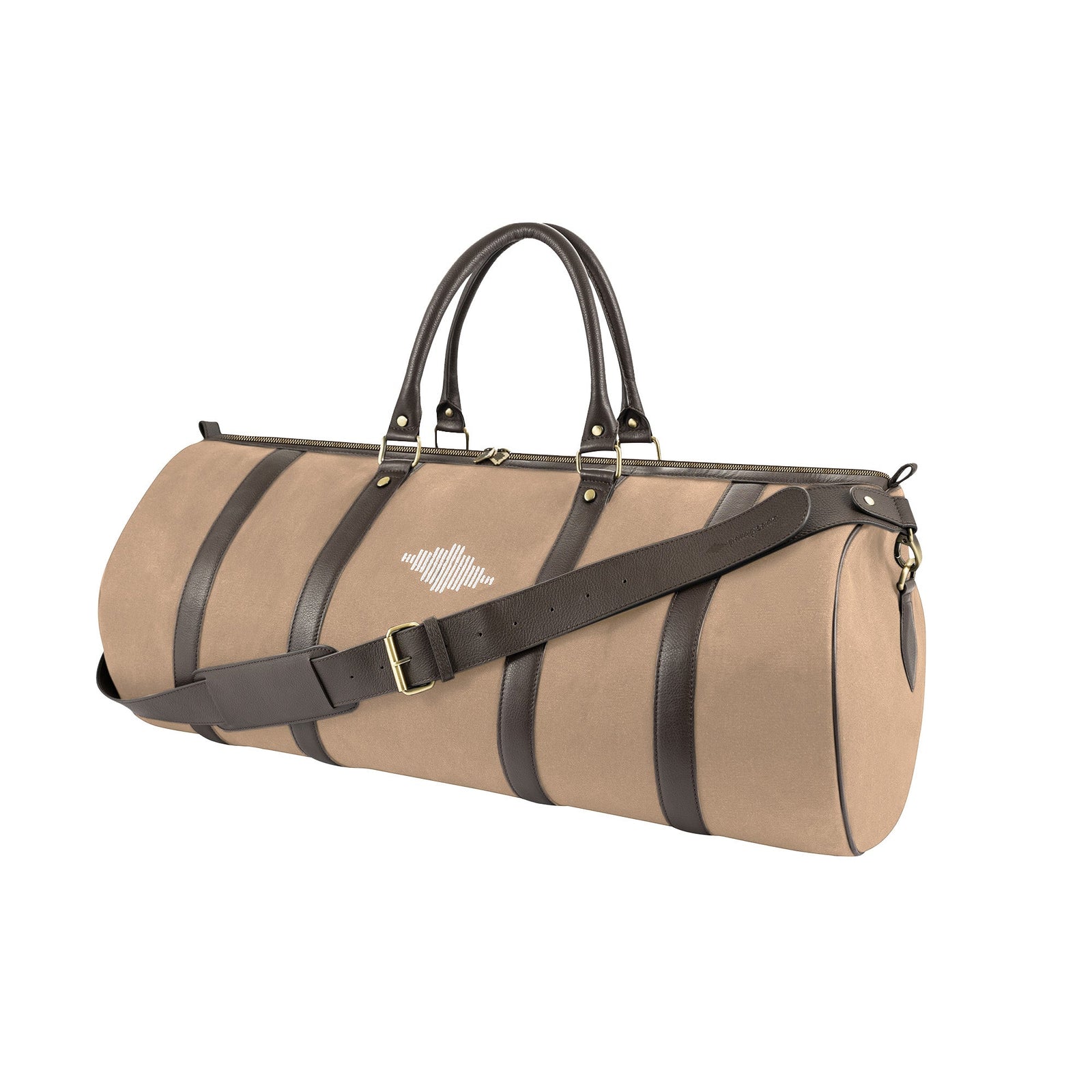 Equipo Holdall Bag Leather And Sand Canvas