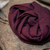 Cashmere Birdseye Scarf In And Navy