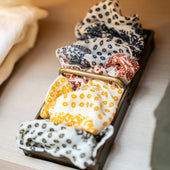 Cashmere And Silk Geometric Provence Neckerchief In Gold