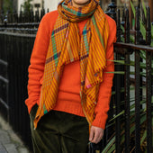 Mini Overcheck Cashmere Scarf In