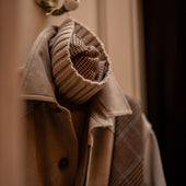 Wool And Silk Neckerchief With Medium Spots In