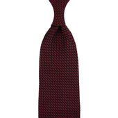Kuska Handwoven Grossa Grenadine Silk Tie - Burgundy