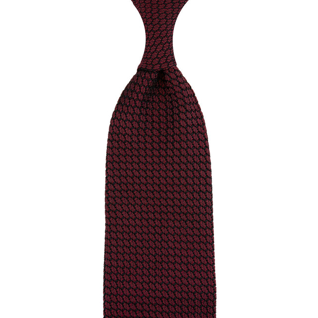 Kuska Handwoven Grossa Grenadine Silk Tie - Burgundy