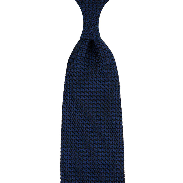 Kuska Handwoven Grossa Grenadine Silk Tie - Navy