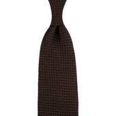 Kuska Handwoven Grossa Grenadine Silk Tie - Chocolate