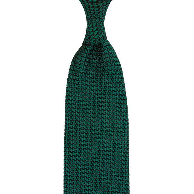 Kuska Handwoven Grossa Grenadine Silk Tie - Forest