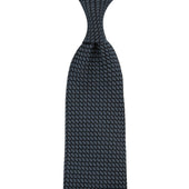 Kuska Handwoven Grossa Grenadine Silk Tie - Charcoal