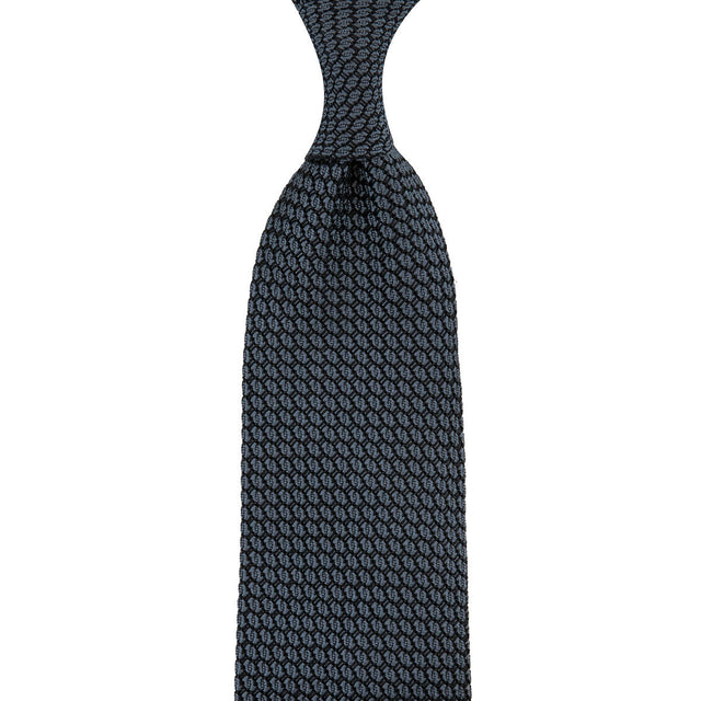 Kuska Handwoven Grossa Grenadine Silk Tie - Charcoal