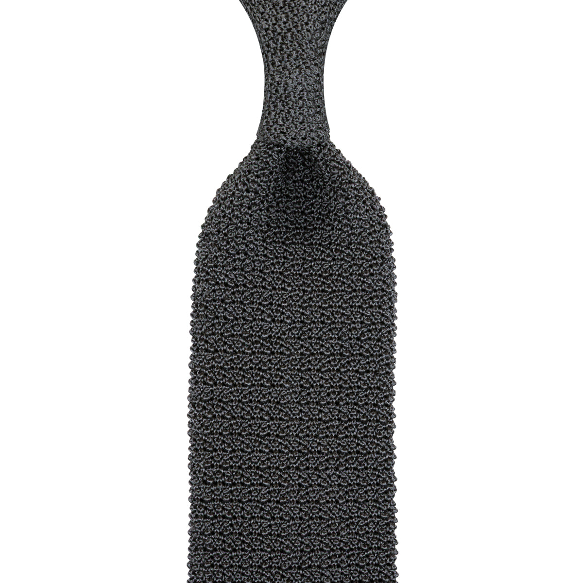 Crunchy Silk Knit Tie Grey
