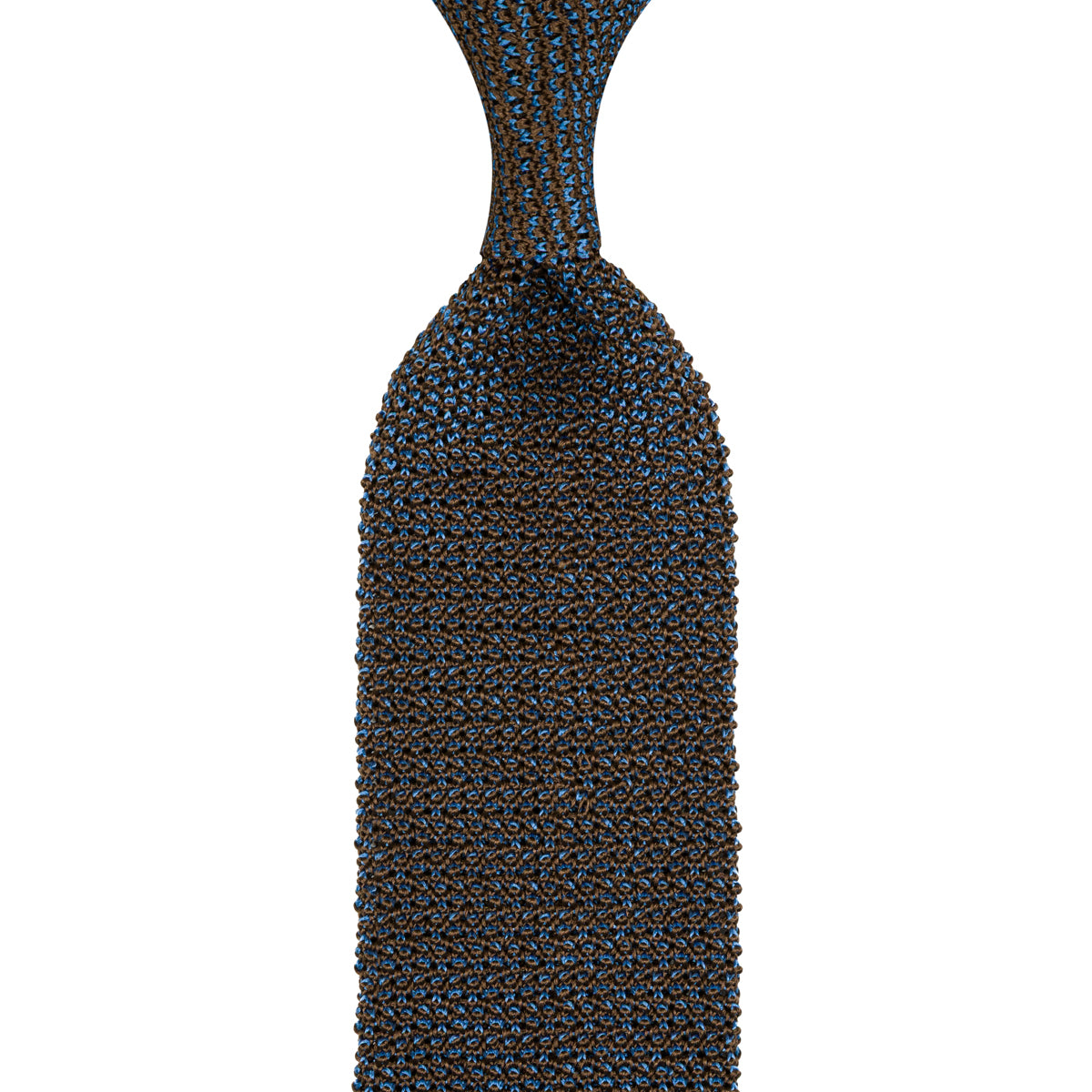 Crunchy Silk Knit Tie Powder Blue Mottled