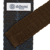 Crunchy Silk Knit Tie Powder Blue Mottled
