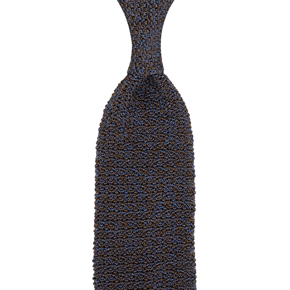 Crunchy Silk Knit Tie Blue Mottled