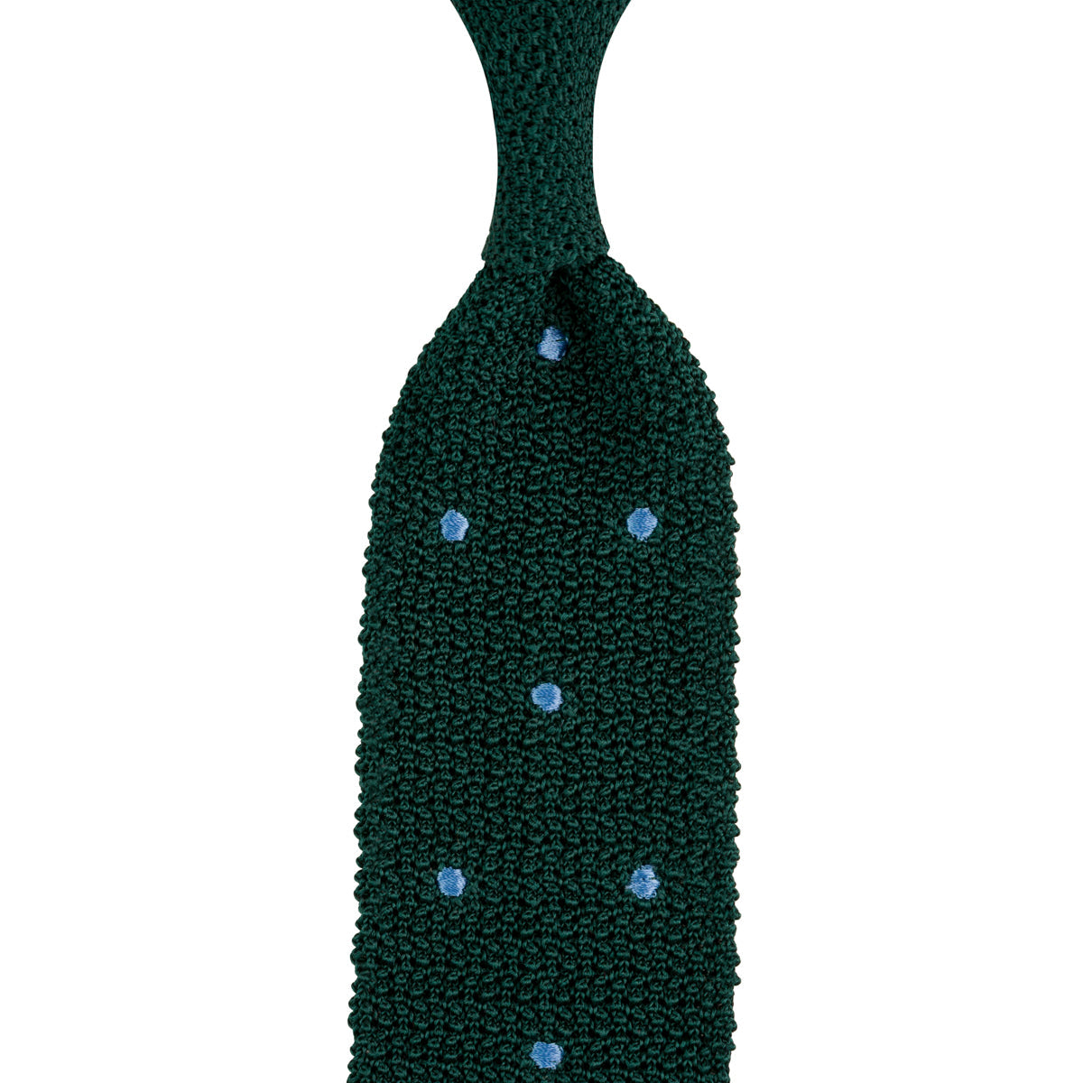 Crunchy Silk Knit Tie Forest Dots