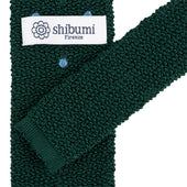 Crunchy Silk Knit Tie Forest Dots