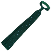 Crunchy Silk Knit Tie Forest Dots
