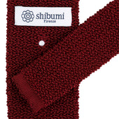 Crunchy Silk Knit Tie Cherry Dots