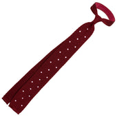 Crunchy Silk Knit Tie Cherry Dots