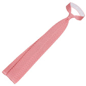 Zigzag Silk Knit Tie Pink