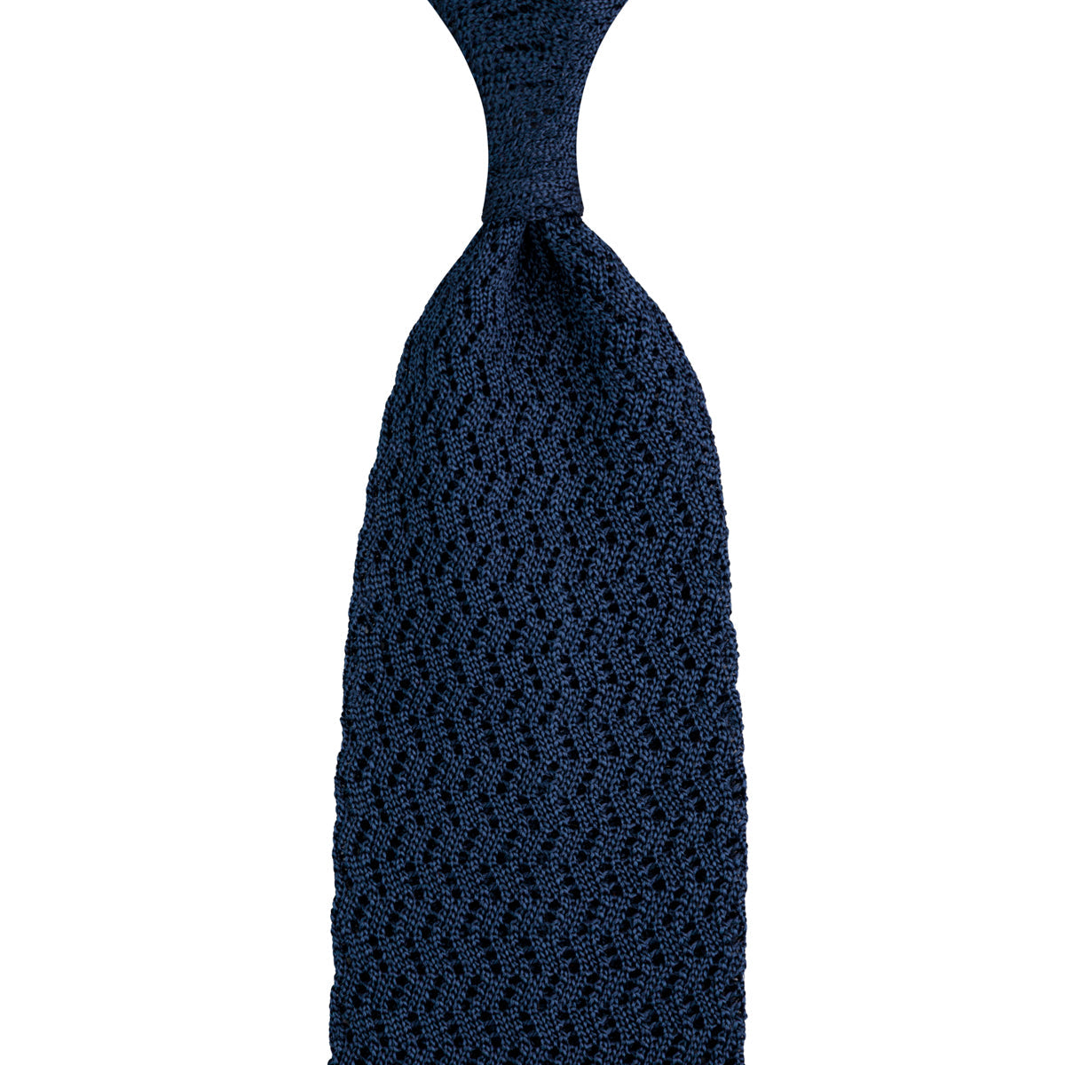 Zigzag Silk Knit Tie