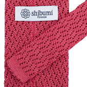 Zigzag Silk Knit Tie