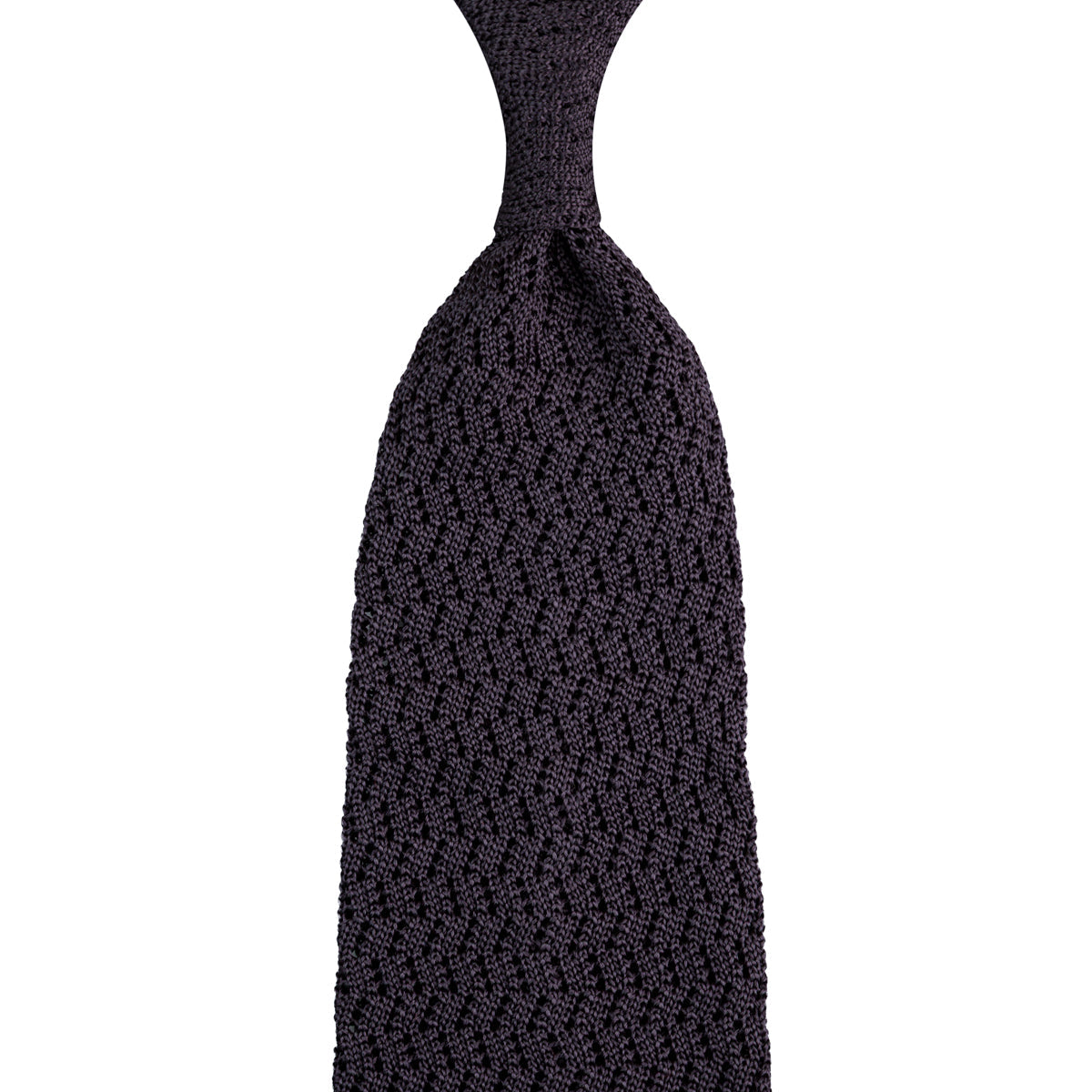 Zigzag Silk Knit Tie