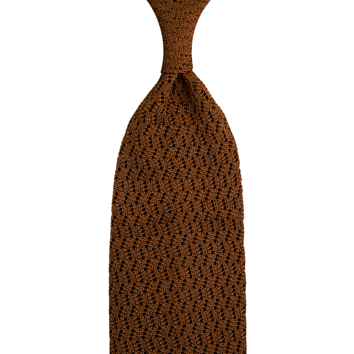 Zigzag Silk Knit Tie