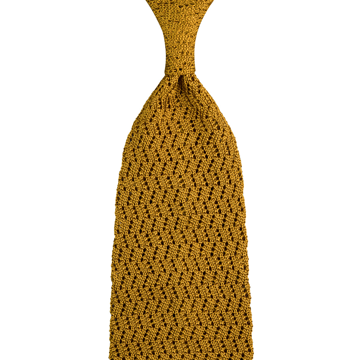 Zigzag Silk Knit Tie