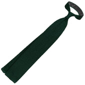 Zigzag Silk Knit Tie Green
