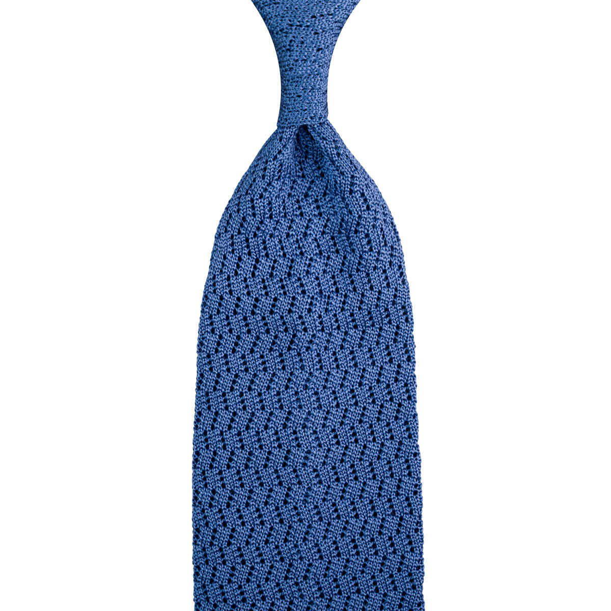 Zigzag Silk Knit Tie