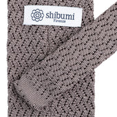 Zigzag Silk Knit Tie Grey