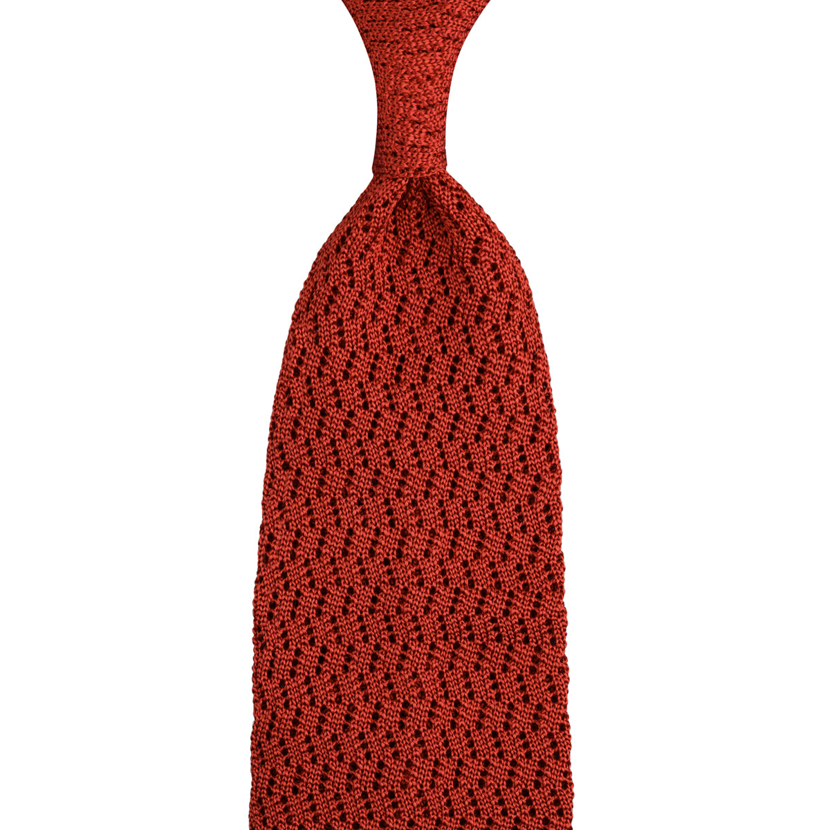 Zigzag Silk Knit Tie