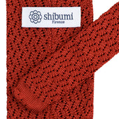 Zigzag Silk Knit Tie
