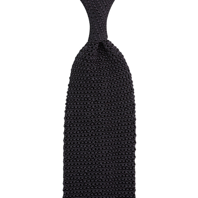 Silk Knit Tie - Charcoal