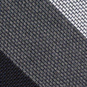 Triple Block Stripe Cashmere / Silk Grenadine Tie - Black / Grey / White