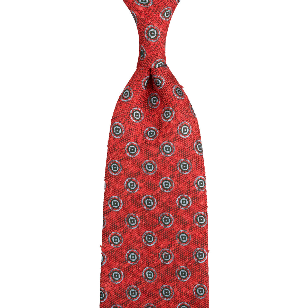 Floral Shantung Silk Tie Hand Rolled