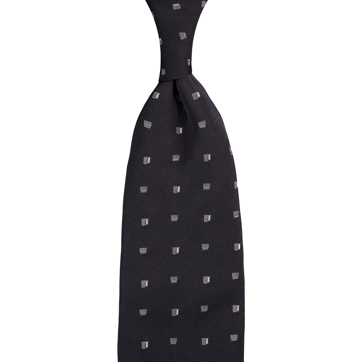 Floral Jacquard Silk Tie Hand Rolled